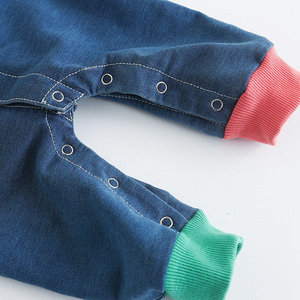 จั๊มสูทผ้ายีนส์แขนยาวสำหรับเด็กผู้หญิงสำหรับฤดูร้อนเสื้อผ้าเด็กผ้าเดนิมแขนยาวขนาดใหญ่พิเศษดีไซน์แบบหนาสำหรับฤดูร้อน - Product Image 6