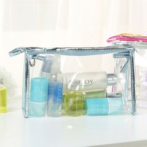 Portable Waterproof Eco-friendly Transparent PVC Makeup <b>Bag</b> Travel Clear PVC Wash Toiletry Cosmetic <b>Bag</b> With Custom Logo - Product Image 3