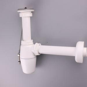 Piège à bouteille en plastique blanc, piège à bouteille de lavabo de salle de bains, <span class=keywords><strong>siphon</strong></span> déchets - Product Image 5