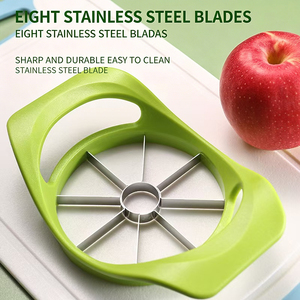 Coupe-pommes et éplucheur en acier inoxydable de qualité supérieure, avec poignées creuses, outil de cuisine durable et tranchant <span class=keywords><strong>pour</strong></span> fruits et légumes, idéal <span class=keywords><strong>pour</strong></span> la maison et la cuisine. - Product Image 4