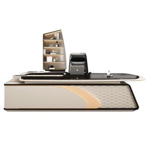 Muebles de Oficina Ejecutivos Modernos y Contemporáneos en Forma de L para CEO, Jefe o Gerente - Mesa de Computadora Ergonómica Anti-Rayones con Borde Modular - Product Image 1