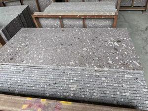 Lastre e Piastrelle in Granito Naturale Grigio Chiaro Viola Pallido con Grandi Grani Aggregati - Product Image 2