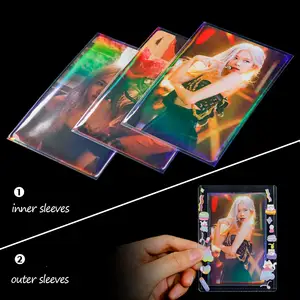 Hochwertige Premium Penny Laser Flash ing Sleeve Photo card Kawaii Foto karten hüllen Kpop Perfekte Passform für Idol Kpop