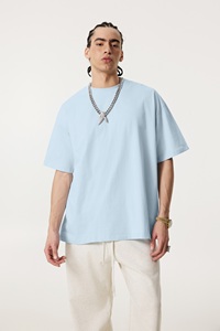 Thời Trang Dạo Phố Quá Khổ Người Đàn Ông Của Áo Sơ Mi 230gsm Drop Shoulder Dtg In Ấn Unisex Trống 100Cotton Cộng Với Kích Thước Đồng Bằng Sang Trọng Áo Thun Cho Nam Giới - Product Image 6