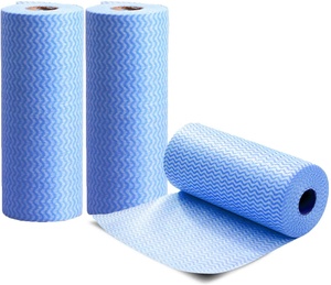 Lingettes en rouleau de nettoyage réutilisables, pièces, essuie-tout, non tissé, <span class=keywords><strong>pour</strong></span> le nettoyage de la vaisselle, de la cuisine, du sol ou de la voiture, usages multiples - Product Image 1