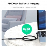 Cable de Extensión USB C Justlink 4K60Hz 90 Grados, 10Gbps PD 100W, Macho a Hembra, Trenzado, para Laptop, MacBook, Juegos
