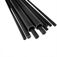 Tube en fibre de carbone Rongui pour blindage EMI, gaine de gestion de câbles, protection de faisceau de câbles, boîtier de test RF, cage de Faraday