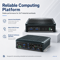 Mini PC de Escritorio Sin Ventilador, Doble LAN, 6 COM, USB, HD, VGA, SSD, para Control de Automatización, Compatible con Windows y Linux