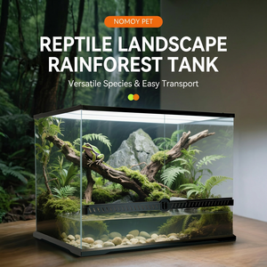 Grand terrarium en verre pour reptiles, double porte, ventilation supérieure, vivarium terrestre pour amphibiens, serpents, lézards, geckos - Product Image 1
