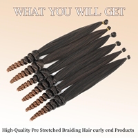 18 Inch 150g Synthetic Pre Stretched Spiral Curly Silky Loose Wave Braiding Hair Bouncy French Curl Braiding Hair