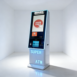 Blue-White Themed Commercial Self-Service Interactive <b>Terminal</b> High-Brightness Lighting Large Display Metal Stainless English - Product Image 2