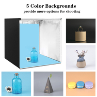 40cm Portable 16 Inch LED Light Photo Studio Folding Lighting Shoot Tent Box Kit avec 6 Couleurs Backgrounds Soft Box Softbox