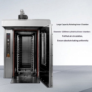 <span class=keywords><strong>Forno</strong></span> Rotativo ad Aria Calda 32 <span class=keywords><strong>Teglie</strong></span>, <span class=keywords><strong>Forno</strong></span> Commerciale Elettrico a Gas/Diesel per Panetteria, Pasticceria, Pane, Torte e Dolci - Product Image 1
