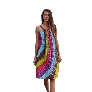 Vestido corto informal de rayón para mujer, ropa personalizada de fabricante Bali, novedad de 100%, DR036-002R3 - Product Image 1