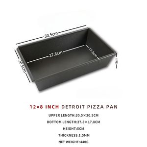 Directo de fábrica, recién llegado, moldes para hornear <span class=keywords><strong>Pizza</strong></span> antiadherentes de aluminio personalizados hechos a mano, bandeja para <span class=keywords><strong>Pizza</strong></span> estilo Detroit, molde para hornear platos, sartenes - Product Image 5