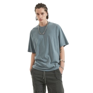 100% Cotton Oversize Mens T-shirt Short Sleeve Hemp Men's T-shirt Hemp Cotton Tee Blank Plain O-neck T Shirt Men Sustainable Tee - Product Image 1