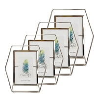 Moldura Decorativa para Marcos de Fotos, Moldura Geométrica de Metal para Mesa, Moldura para Marcos de Fotos en Venta para Decoración Moderna del Hogar, Regalos