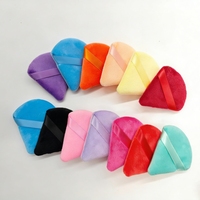 Éponge de maquillage pour le visage en velours multicolores, best-seller, mini, lavable, légère, pour le maquillage