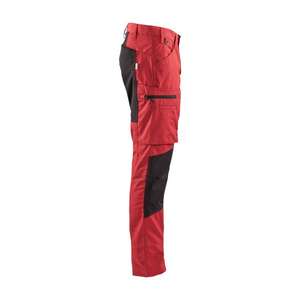 กางเกงทำงาน7330509498262 blaklader กางเกงขายาวผ้ายืดสีแดง/ดำ - Product Image 4