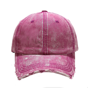 Casquette de baseball en jean à trous, à large bord, couleur unie, casquette de sport, accepte la personnalisation, casquette de baseball douce et anti-UV - Product Image 4
