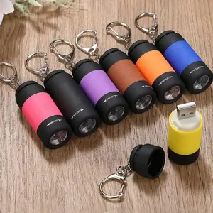 Custom Multi-color Keychain Light Mini Rechargeable Portable Pocket Led Keychain Light