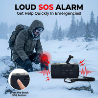 Radio de Supervivencia Recargable Portátil AM FM con Luz de Lectura y Alarma SOS de Alta Capacidad de 5000 mAh, Resistente al Agua IPX3