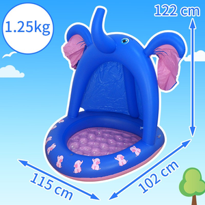 MH872 Piscine <span class=keywords><strong>pour</strong></span> Enfants Été <span class=keywords><strong>Soleil</strong></span> Ombrage Fond en Mousse <span class=keywords><strong>Coussin</strong></span> d'Eau Piscine <span class=keywords><strong>de</strong></span> Sable Gonflable Éléphant Fontaine Gonflable - Product Image 4