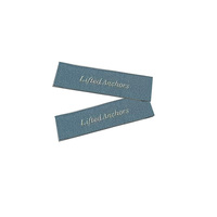 Étiquette tissée en satin de coton biologique haute densité avec logo personnalisé en relief 3D pour vêtements, sacs et chaussures