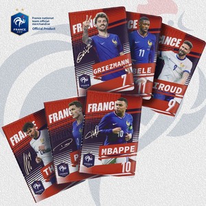[Officiel Authentique] Carnet de notes du joueur de l'équipe nationale française avec portrait et design Mbappé pour l'apprentissage et la papeterie - Product Image 1