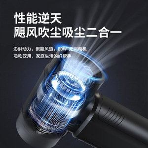 Mini ventilador inalámbrico sin escobillas, aspiradora 2 en 1, soplador de polvo con control de velocidad continuo, portátil, de alta potencia - Product Image 5