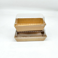 Boîte à sandwich en papier kraft personnalisée, blanc pur, brun, emballage pour la cuisson, couvercle carré, boîte transparente en blister, boîtes à charcuterie