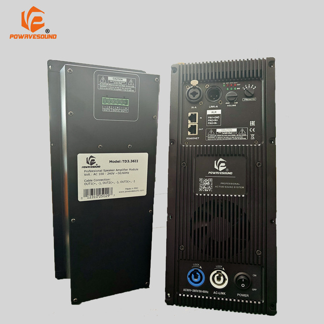 POWAVESOUND Active 3-way Speaker DSP Control Power Amplifier Module Bi-AMP D Class Plate Amplifier Board