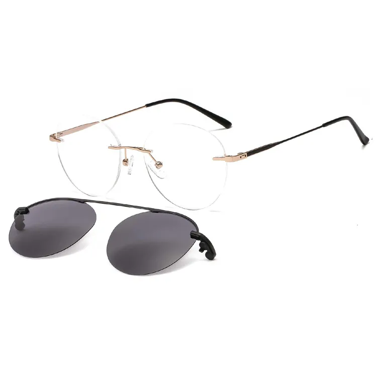 Bulk Buy Metal And Frame Magnetic Clip On Sun Glasses magnetic sunglasses clip