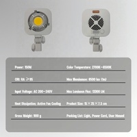 Luz LED de Estudio de 150W Continuos, 13300lm, Alto CRI 95+, Temperatura de Color Ajustable 2700-6500K, para Grabación de Video en Interiores y Entrevistas