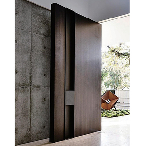 Portes <span class=keywords><strong>d</strong></span>'entrée extérieures de luxe en acier métal bois aluminium à pivot pour maisons modernes - Product Image 4