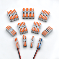 Connecteur de fil à enfoncement rapide - Épissure de câblage universelle pour lampes LED, câbles électriques, bornier compatible 250V AC/DC