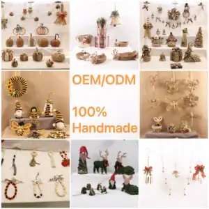 Material natural artificial de Navidad, adorno de musgo conservado, adornos de muñeco de nieve de musgo personalizados de Navidad, decoración ecológica