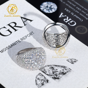 새로운 트렌디 한 D VVS Moissanite 반지 925 약혼 파티 힙합 록 액세서리에 대 한 남자를 위한 큰 사이즈의 스털링 실버 - Product Image 6