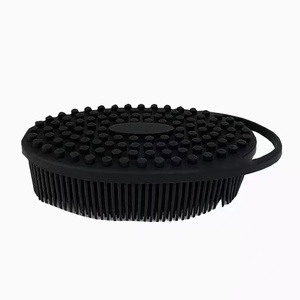 New Arrival Soft Easy to Clean Eco Friendly Exfoliating Silicone Brush With Hanger Body Cleanser <b>Shower</b> Scrubber - Product Image 6