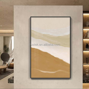 Nuove Dipinture Decorative Stile Crema 2025 <span class=keywords><strong>con</strong></span> Acquerello <span class=keywords><strong>e</strong></span> Stampa Digitale per Stanza Foglie 80x120cm <span class=keywords><strong>Cornice</strong></span> Nera/Dorata - Product Image 2