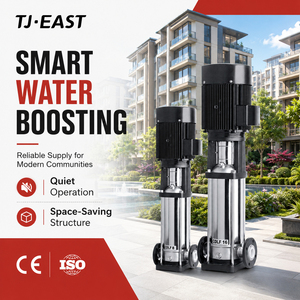 ปั๊มน้ำแรงดันสูง 5 แรงม้า 5.5 กิโลวัตต์ แบบแนวตั้งหลายใบพัด วัสดุสแตนเลส สำหรับโรงงานอุตสาหกรรม - Product Image 1