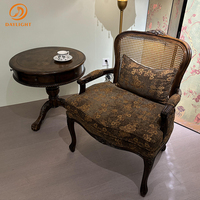 Bureau de café de salon antique Mobilier d'appartement classique européen Design d'hôtel Villa haut de gamme Table d'appoint vintage en bois