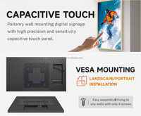 Señalización Digital Ultrafina de Pared, Pantalla LCD BOE de 24 Pulgadas, 1080P FHD, Android 10, 2GB 32GB, Control Remoto CMS
