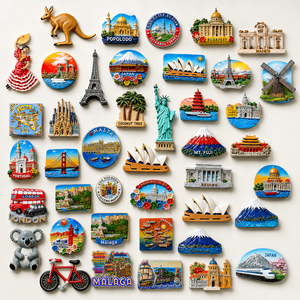 Aimant de réfrigérateur 3D en métal émaillé personnalisé, Souvenir touristique, Pont Charles, <span class=keywords><strong>Prague</strong></span>, République tchèque, Logo personnalisé - Product Image 2