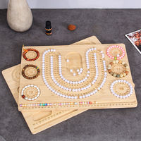 Tavole per Perline 2-in-1 per Creazione di Gioielli, Tavola in Bambù per Bracciali e Collane, Accessori per Creazione di Gioielli