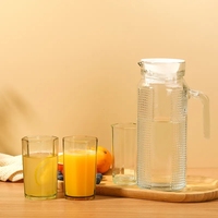 Ensemble d'eau octogonal ensemble de bouilloire en verre transparent sans plomb de cinq pièces