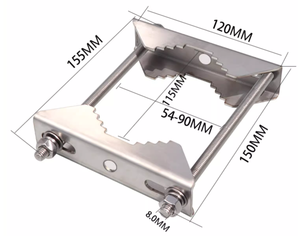 Yuntuo thép không gỉ DOME PTZ <span class=keywords><strong>camera</strong></span> gắn cực gắn khung CCTV đèn cực kẹp cho 54-90mm Hoop - Product Image 3