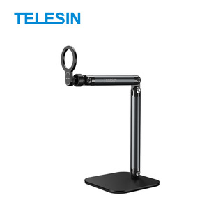 Telesin Aluminum Alloy <b>Desktop</b> <b>Phone</b> <b>Holder</b> Rotatable Foldable For Live Streaming Vlogging - Product Image 1