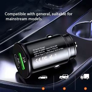 ที่ชาร์จโทรศัพท์ในรถยนต์แบบ USB Mini 3.1A ชาร์จเร็ว PD USB-C ที่ชาร์จในรถยนต์แบบ A+C ช่องเสียบคู่ - Product Image 4