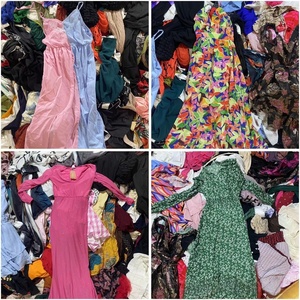 Vestido lavado a la piedra de algodón de estilo europeo para mujer Top de moda con cintura Natural Venta caliente Precio al por mayor Ropa usada - Product Image 6